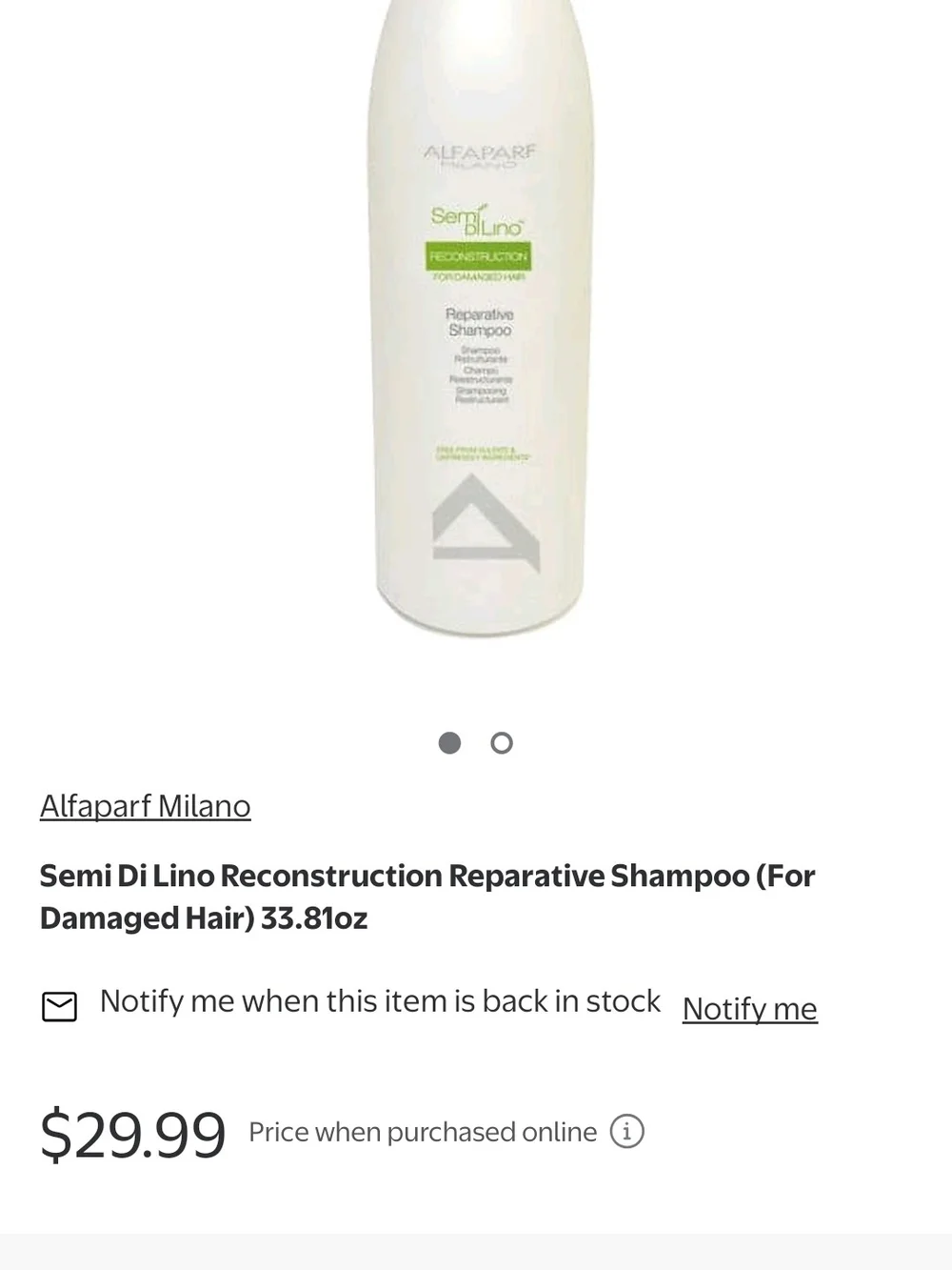 ALFAPARF MILANO Semi Di Lino Reconstruction Repairing Shampoo - 33.81 oz - Picture 5 of 5